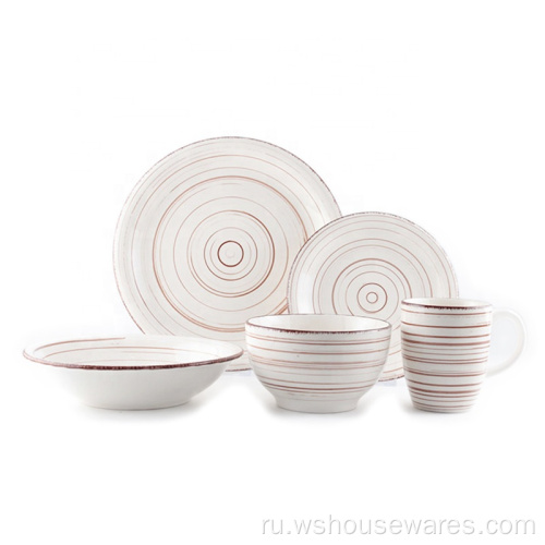 Ручная картина керамическая посуда набор